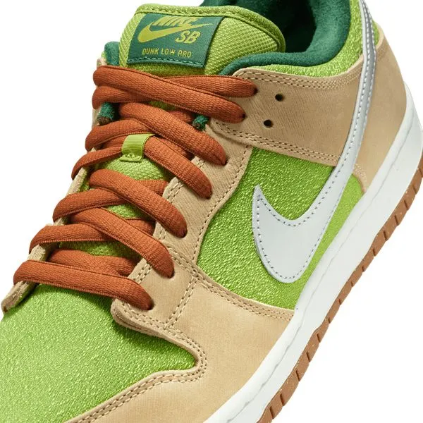 Nike SB Dunk Low Pro "Escargot" Sesame- Metallic Silver - Pear - Fir