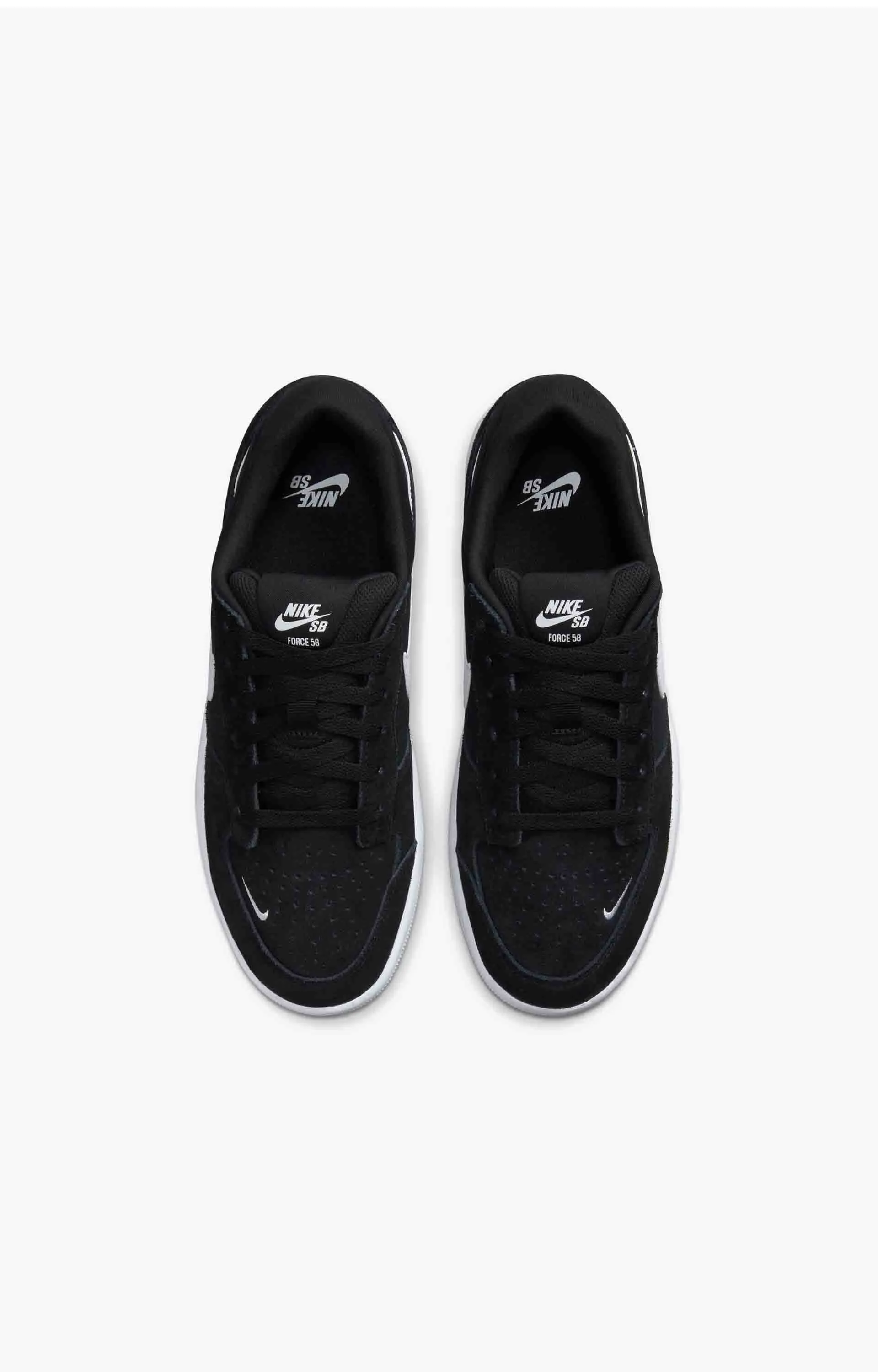 Nike SB Force 58 Skate Shoe, Black/White