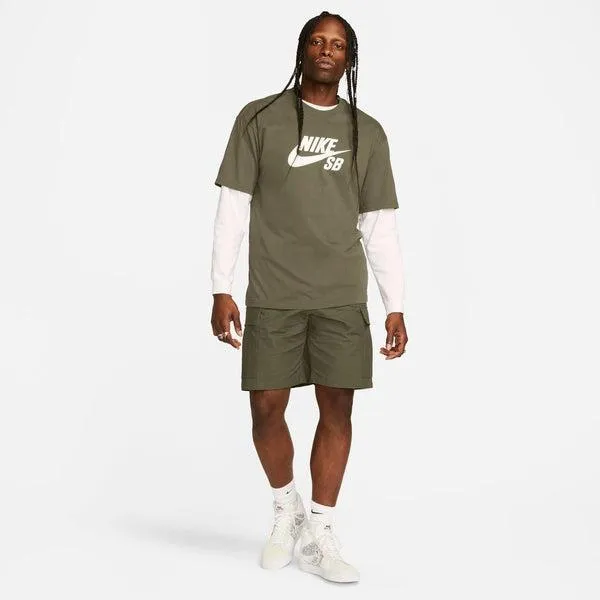 Nike SB Logo Skate Tee Medium Olive - White