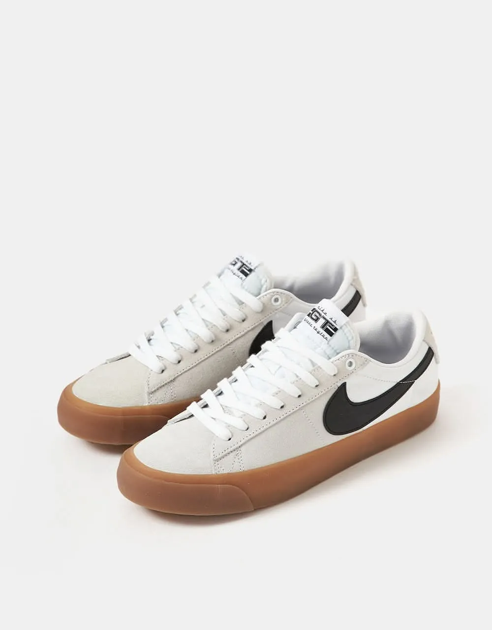 Nike SB Zoom Blazer Low Pro GT Skate Shoes - White/Black-White-White