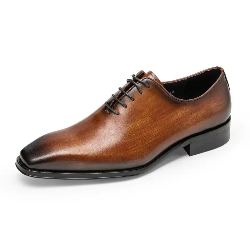 Opulent Smooth Pattern Formal Oxford Shoes