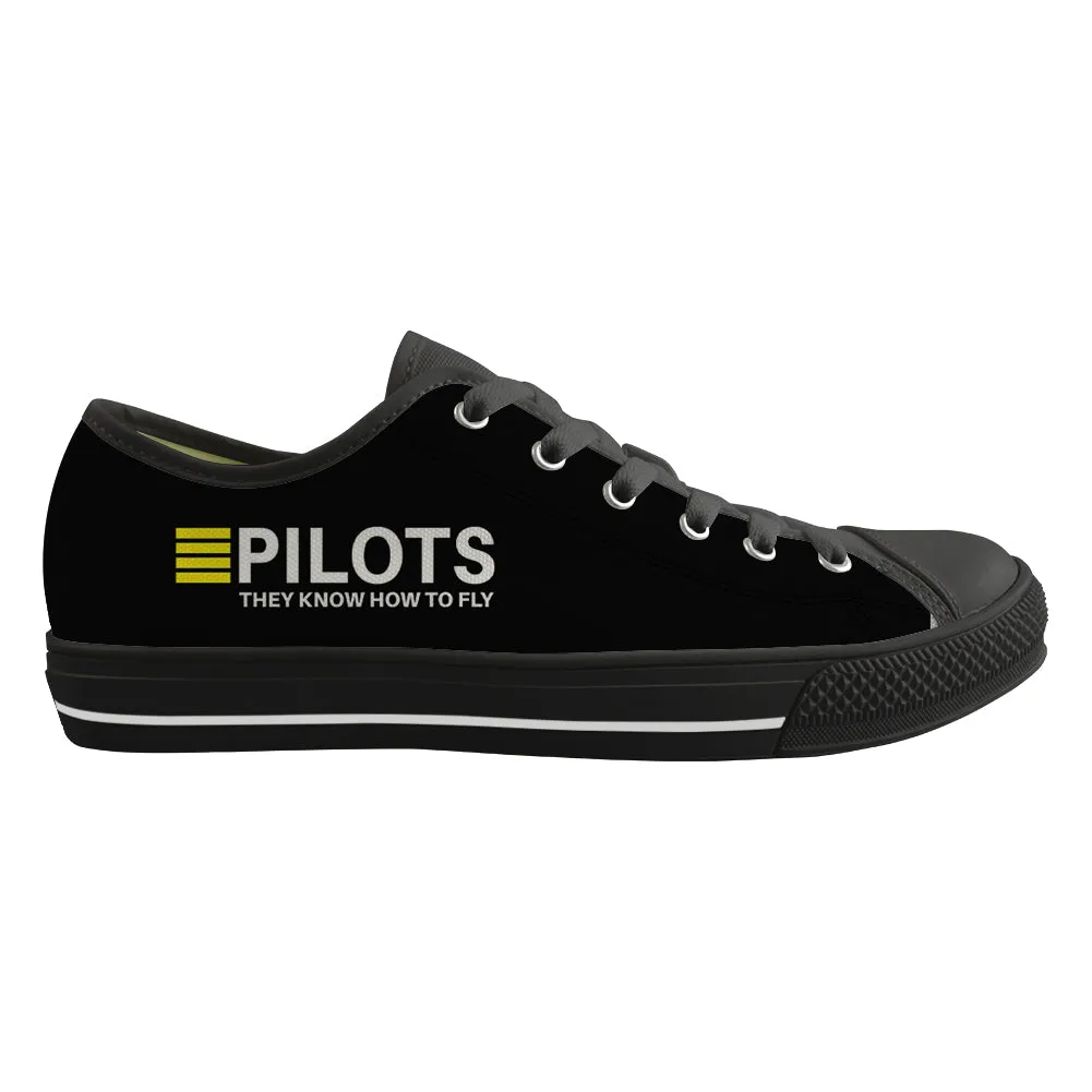 Pilots They Know How To Fly Designed Canvas Shoes (Men)