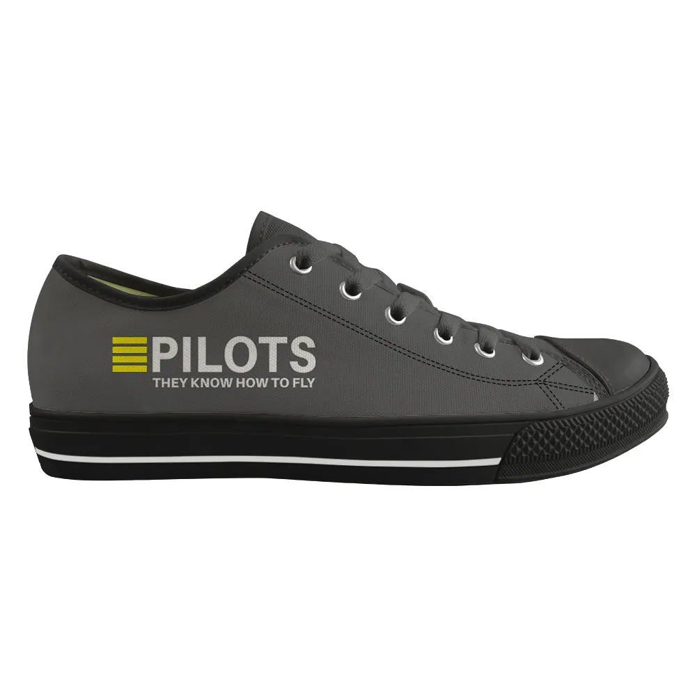 Pilots They Know How To Fly Designed Canvas Shoes (Men)