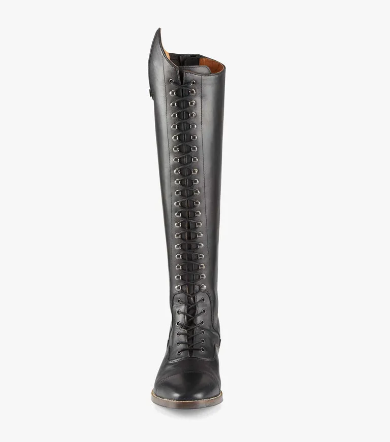 Premier Equine Maurizia Ladies Lace Front Tall Leather Riding Boots - Black