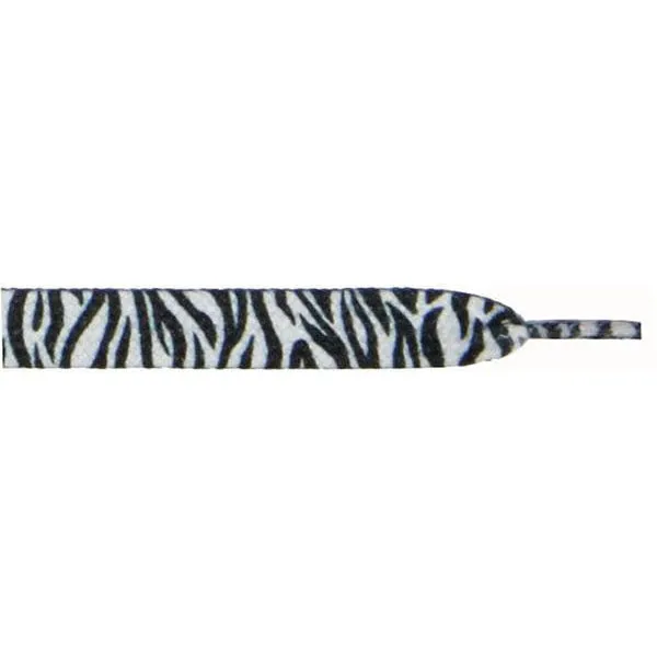 Printed 9/16" Flat Laces - Zebra (1 Pair Pack) Shoelaces