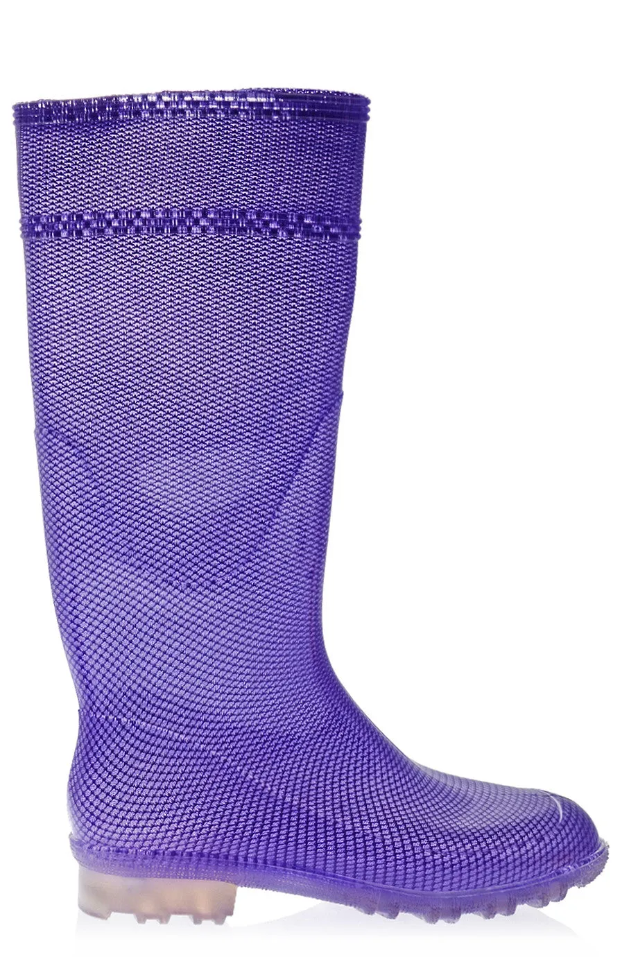 RAINDROPS AMABEL Purple Fluo Rubber Boots