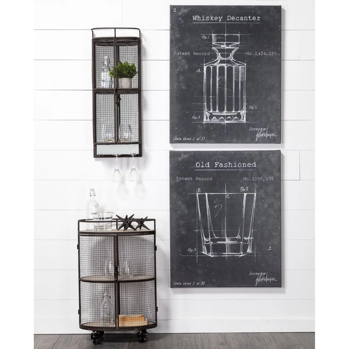 Saluti Bar Cart Brown Metal | Brown Wood