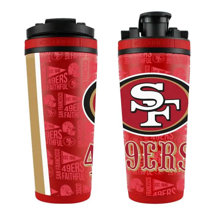 San Francisco 49ers  26oz Stainless Steel Ice Shaker - Red