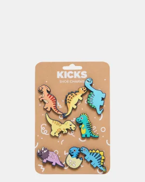 Shoe Charm 8 Pack Dino Blue Multi