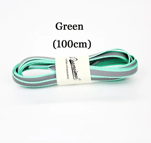 Sport Basketball Canvas Shoe Laces 3M Reflective Shoelaces Luminous Glowing Shoelaces Unisex Fashion Party Camping Strings