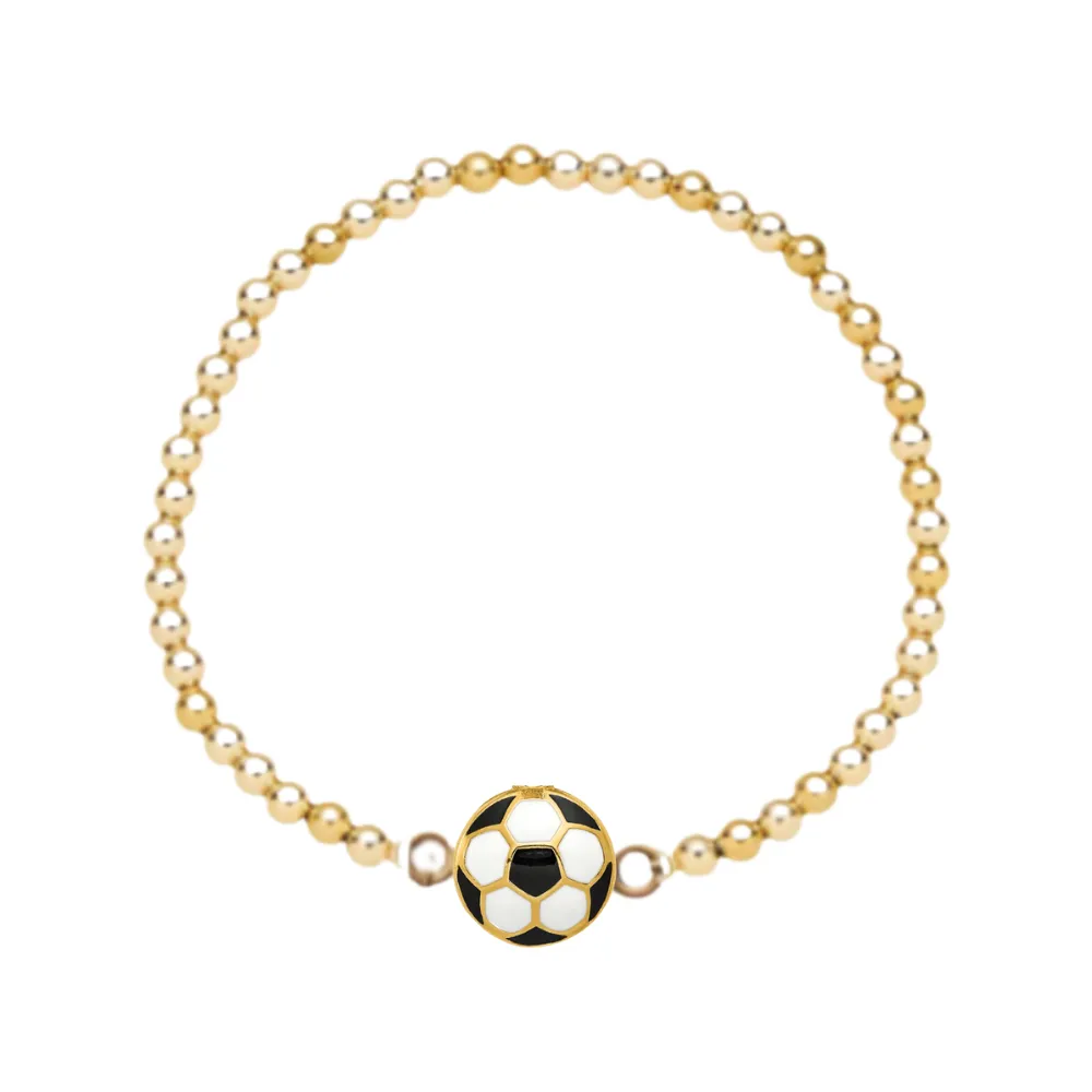 Sports 14k Gold Beaded Bracelets