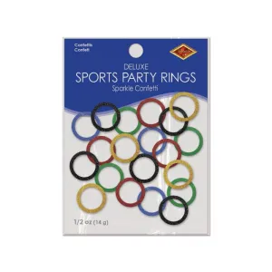 Sports Party Rings Deluxe Sparkle Confetti 2" | 1 ct