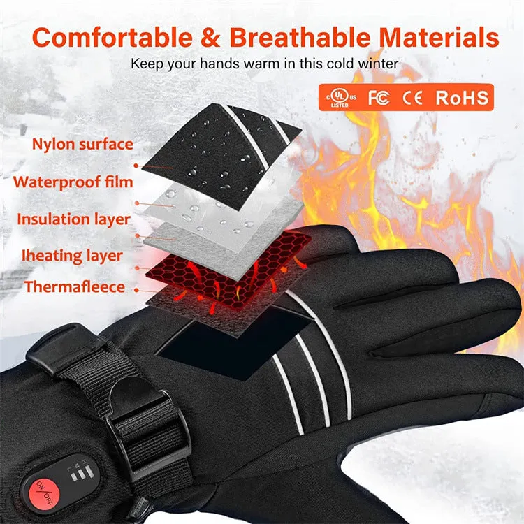 Sports Skiing Waterproof Intelligent Three Gear Touch Screen Electric Gloves