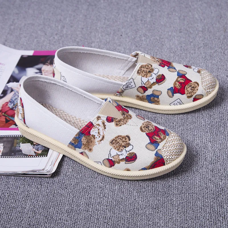 Style Breathable Slip-on Flat Soft Canvas Shoes