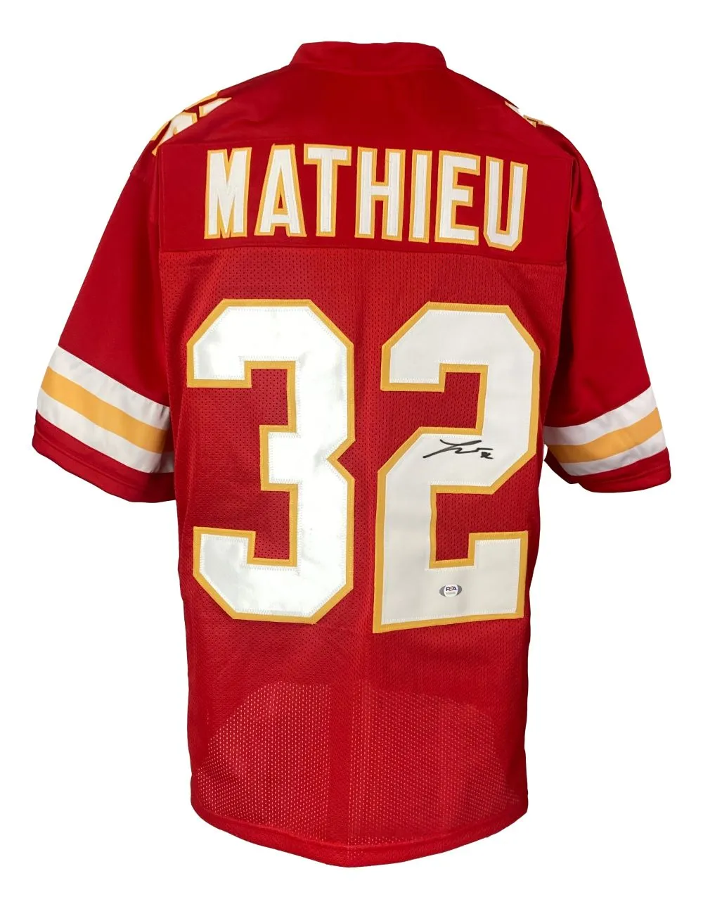 Tyrann Mathieu Kansas City Signed Red Football Jersey PSA ITP