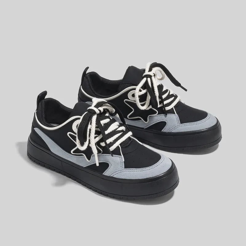 Women's Black White Fashionable Sports Canvas Shoes